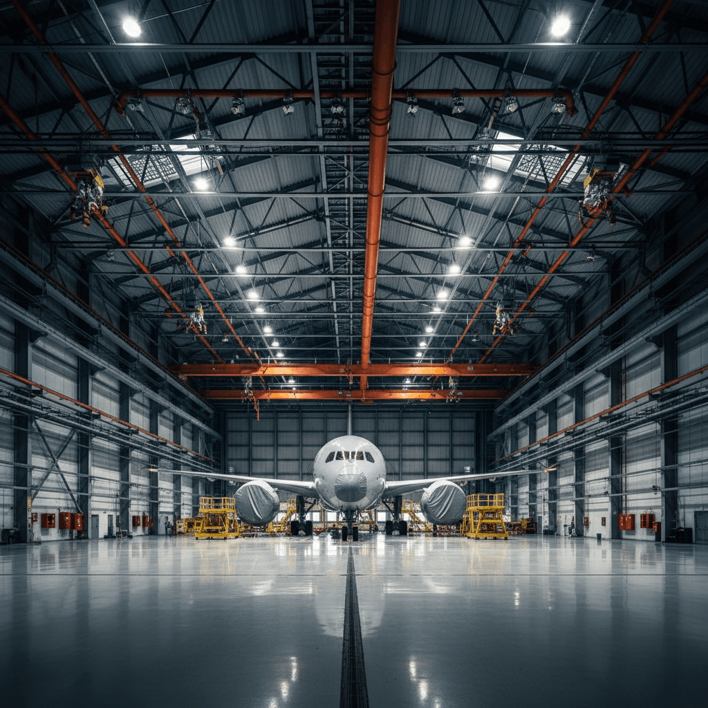 Aircraft Hangar Foam System Installation